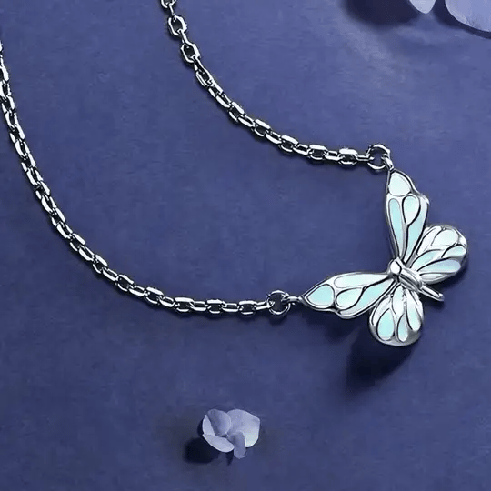 Glow in the Dark Butterfly Necklace