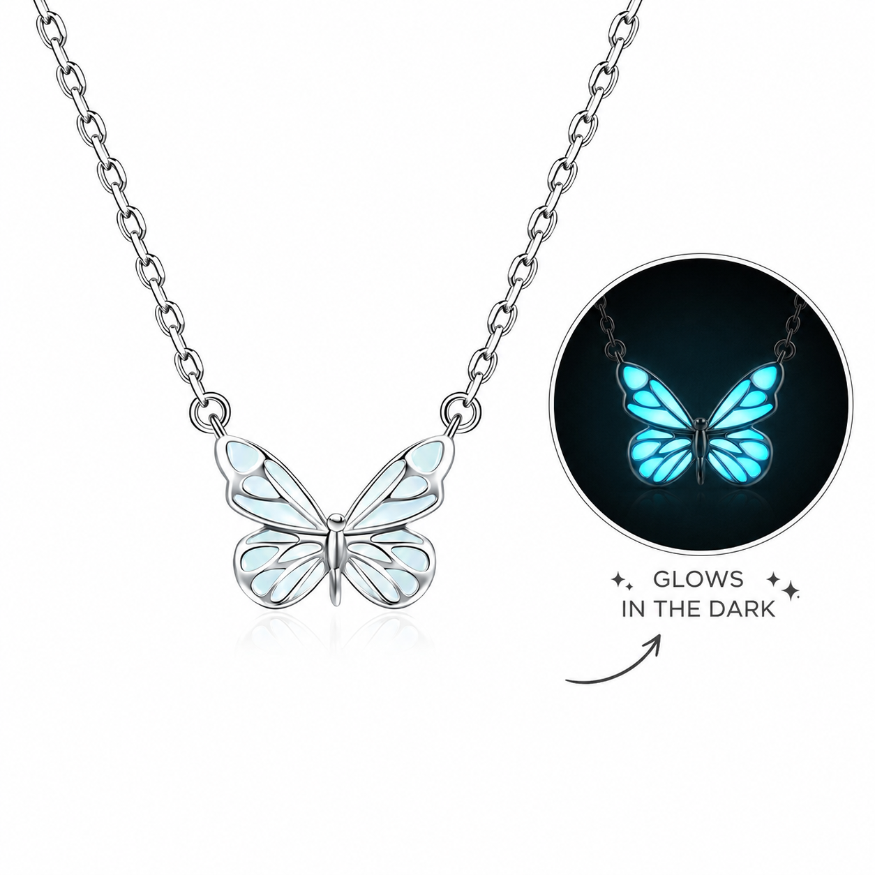 Glow Butterfly Necklace