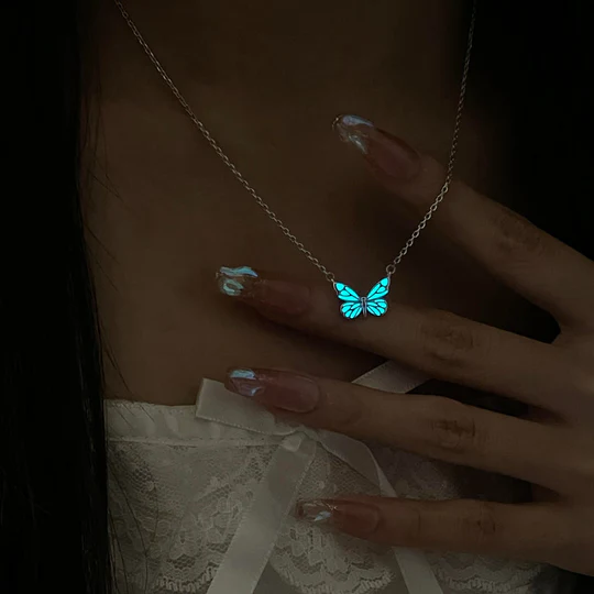 Glow in the Dark Butterfly Necklace